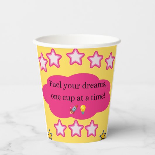 Traum-Papier-Cup - Geschenk für Träumer Pappbecher (Vorderseite)