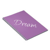 "Traum" - Phrase Lavender Lila Hintergrund Notizblock (Rechte Seite)