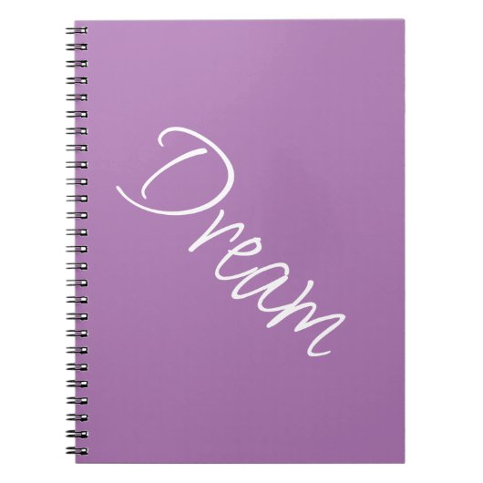 "Traum" - Phrase Lavender Lila Hintergrund Notizblock (Vorderseite)