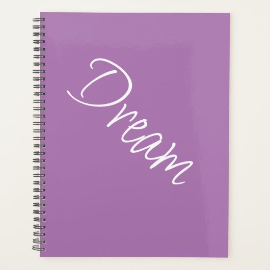 "Traum" - Phrase Lavender Lila Hintergrund Planer (Vorderseite)