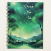 Traum, Plan, 12-monatiger Planer in Grün machen (Vorderseite)