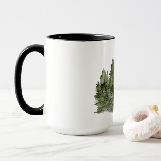 Traum Plan Mach Aquarell Wald Tasse (Mit Donut)