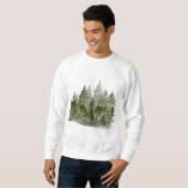 Traum Plan Mach Aquarellwald Sweatshirt (Vorne ganz)