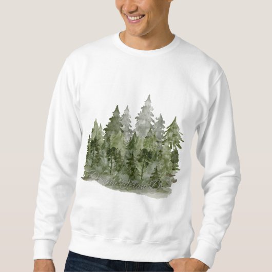 Traum Plan Mach Aquarellwald Sweatshirt (Vorderseite)