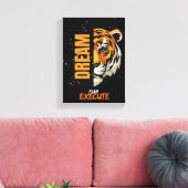 "Traum, Plan, Tiger-Leinwand ausführen Leinwanddruck (Insitu (Wohnzimmer))
