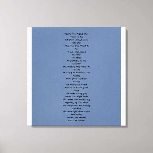Traum Tremendous Leinwanddruck (Vorderseite)