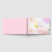 Traum über dem Mond Pink Girl Baby Dusche Gästebuch (Voll)