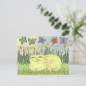 Traum vom Daffodil Tabby Postkarte (Stehend Vorderseite)