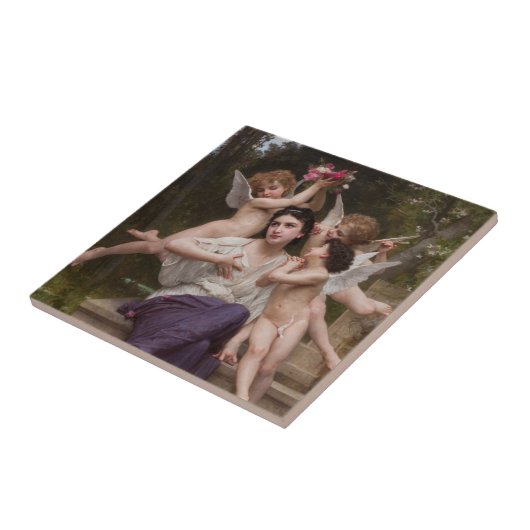 Traum vom Frühling, Rêve de Printemps von Bouguere Fliese (Seite)