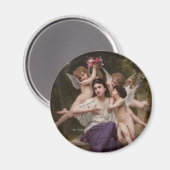 Traum vom Frühling, Rêve de Printemps von Bouguere Magnet (Vorderseite/Rückseite)