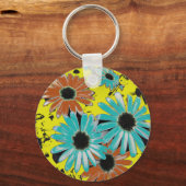 Traum von Daisies Button Key Ring Schlüsselanhänger (Vorderseite)