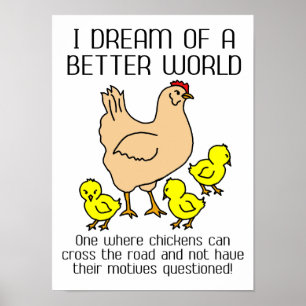 Traum von einer besseren Welt Lustiges Poster