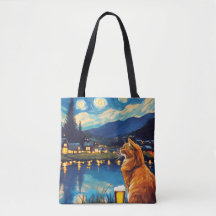 Traum von Hopfen und Sternen | Cat Starry Night