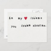 Traum von mir postkarte (Vorne/Hinten)