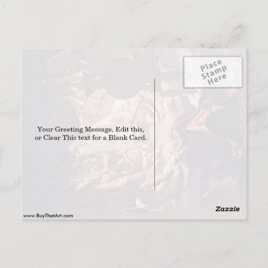 Traum von Ossian von Ingres Jean Auguste Dominique Postkarte (Rückseite)