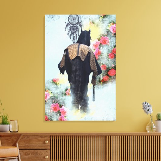 Traum von Rose - überzogene Leinwand (Insitu (Wohnzimmer))