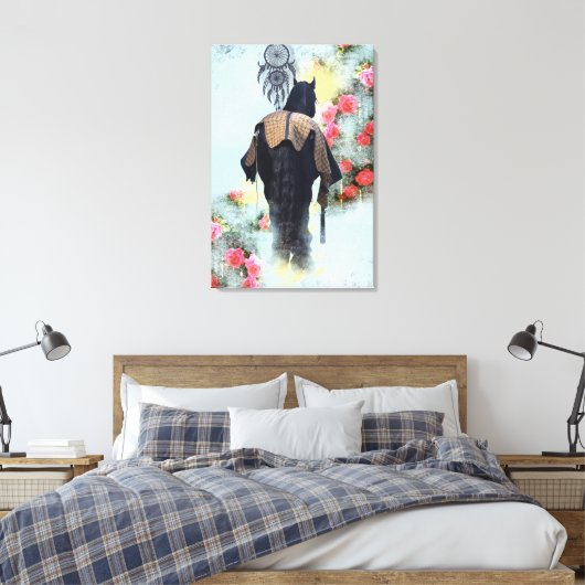 Traum von Rose - überzogene Leinwand (Insitu (Schlafzimmer))