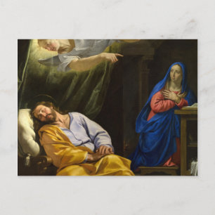 Traum von Saint Joseph von Philippe de Champaigne Postkarte