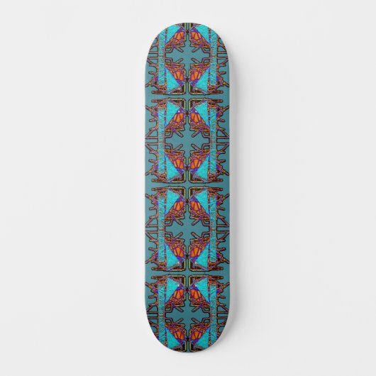 Traum von Schmetterlingen Emblem Skateboard (Vorderseite)