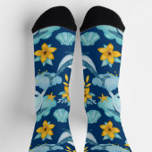 Traum von Walen in Blau Socken (Oben)