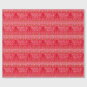 Traum von Whitewater Christmas Red Rafters Geschenkpapier (Flach)