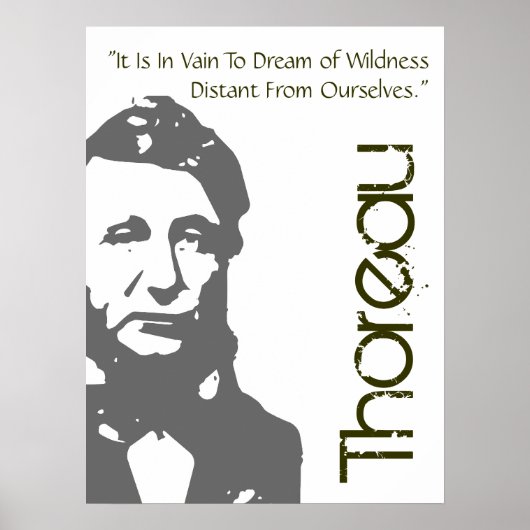 Traum von Wildnis Thoreau Poster (Vorne)