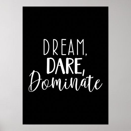 Traum, wagen, Dominieren - Fitnessraum, Hustle, Er Poster (Vorne)