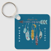 Träum weiter Boho-Stammes-Name/Eingeborener-Stamm Schlüsselanhänger (Vorderseite)