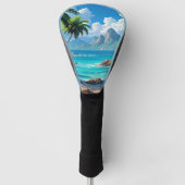 Träum weiter, tropisches Paradies, Golf Headcover (Vorderseite)