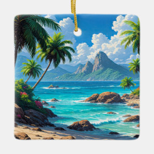 Träum weiter, tropisches Paradies, Keramikornament