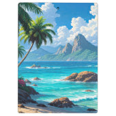 Träum weiter, tropisches Paradies, Klemmbrett (Rückseite)