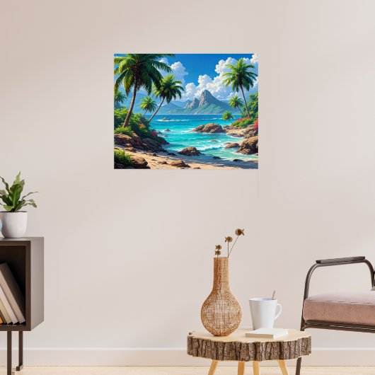 Träum weiter, tropisches Paradies, Poster (Wohnzimmer 3)