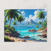 Träum weiter, tropisches Paradies, Postkarte (Vorderseite)