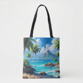 Träum weiter, tropisches Paradies, Tasche (Vorderseite)