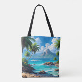 Träum weiter, tropisches Paradies, Tasche (Rückseite)