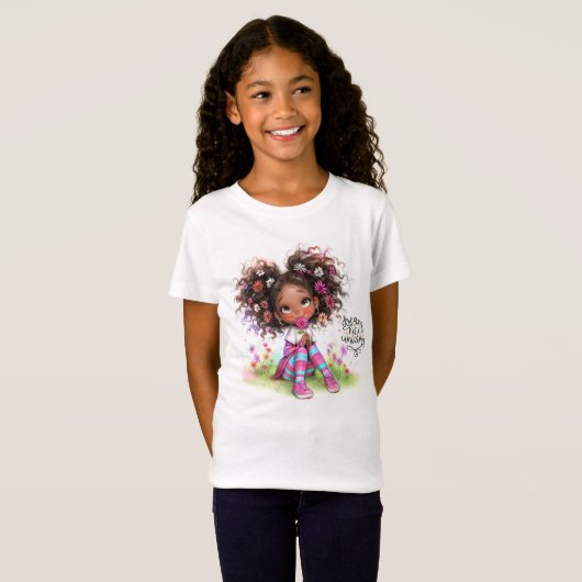 Traum wie ein Einhorn-Quirky-Girl-T - Shirt (Vorne ganz)