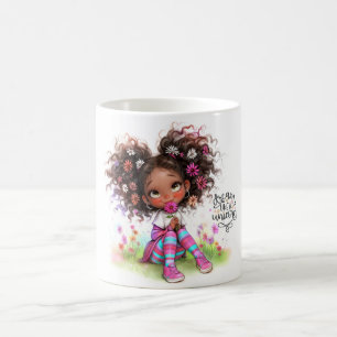 Traum wie eine eintönige, rauschige Girl-Tasse Kaffeetasse