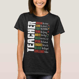 Traum wie Führer Afrikanische Schule Schwarze Gesc T-Shirt