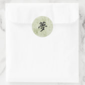 Traum - Yume Runder Aufkleber (Tasche)
