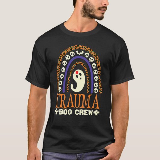 Trauma Boo Crew Nurween Nurses Niedlich Ghost T-Shirt (Vorderseite)