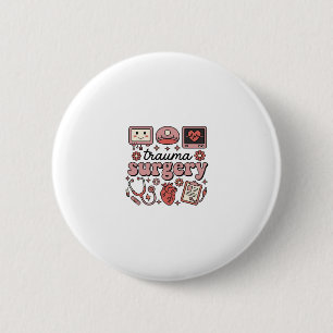 Trauma-Chirurgie Vintage Medizin Vektor-Shirt-Desi Button
