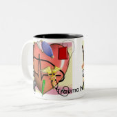 Trauma-Krankenschwester-Kunst-Geschenke Zweifarbige Tasse (Vorderseite Links)