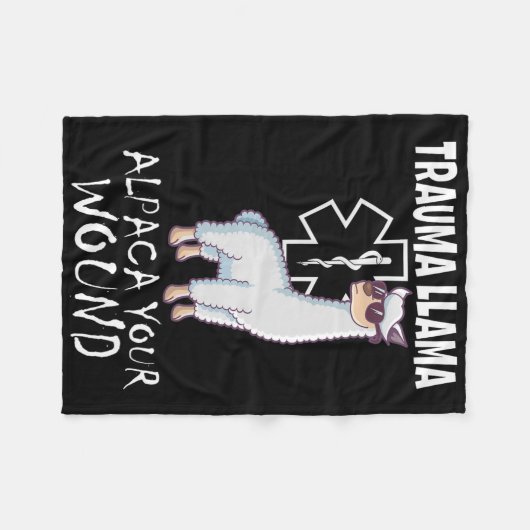 Trauma Llama Emt Design Medic Ems Alpaca Ihr Wunsc Fleecedecke (Vorderseite (Horizontal))