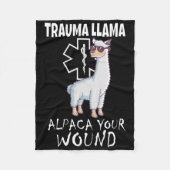 Trauma Llama Emt Design Medic Ems Alpaca Ihr Wunsc Fleecedecke (Vorderseite)