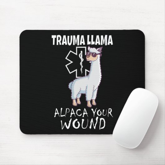 Trauma Llama Emt Design Medic Ems Alpaca Ihr Wunsc Mousepad (Mit Mouse)