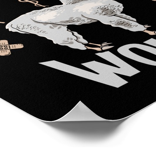 Trauma Llama EMT Design Medic EMS Alpaca Poster (Ecke)