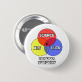 Trauma Operation .. Science Art Luck Button (Vorne & Hinten)