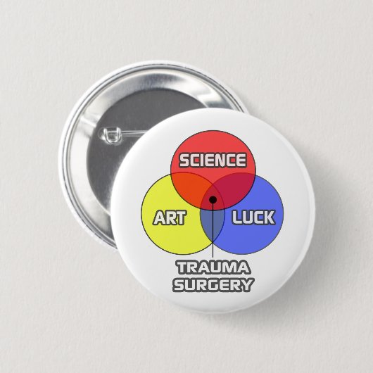 Trauma Operation .. Science Art Luck Button (Vorne & Hinten)