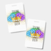 Trauma-Queen-Abzeichen-Halter Ausweis (Vorder- & Rückseite)