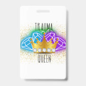 Trauma-Queen-Abzeichen-Halter Ausweis (Rückseite)